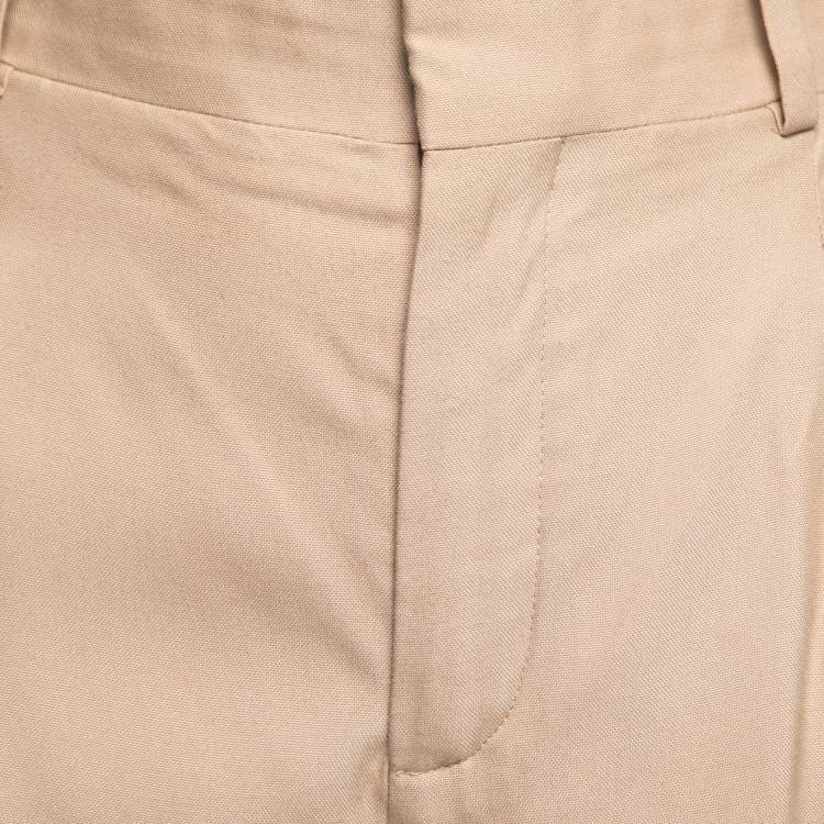 Pre Owned Chloe Beige Crepe Shorts L