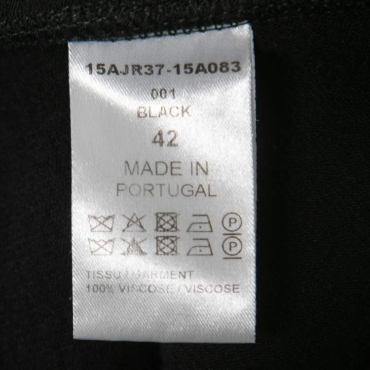 Pre Owned Chloe Black Knit V-Neck Midi Dress L
