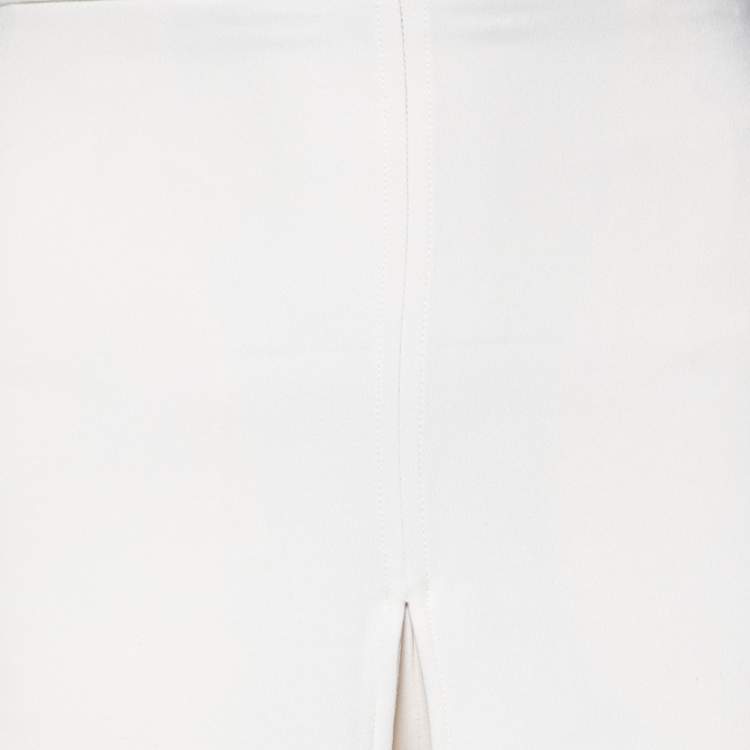Pre Owned Chloe Cream Crepe High Waist Culottes S