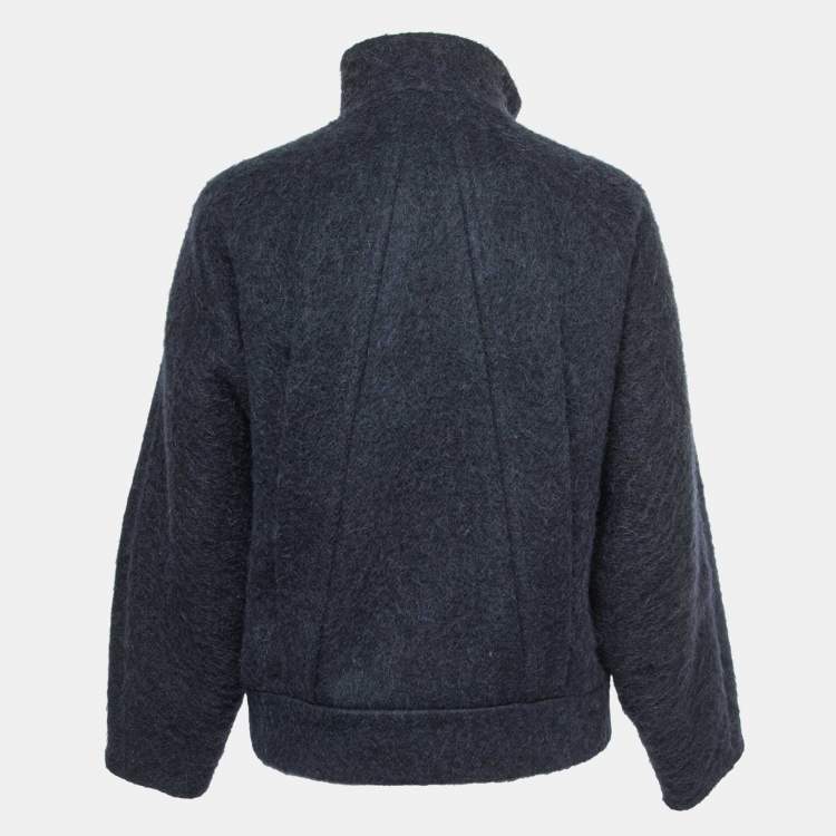 Pre Owned Chloe Dark Blue Wool & Alpaca Zip-Up Jacket S
