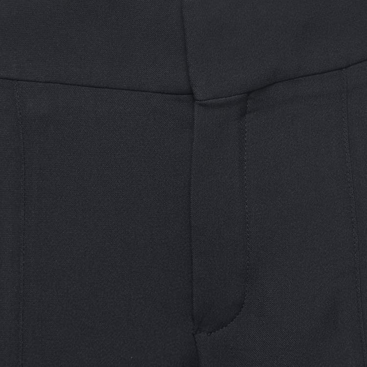 Pre Owned Chloe Black Crepe Straight Fit Pants M