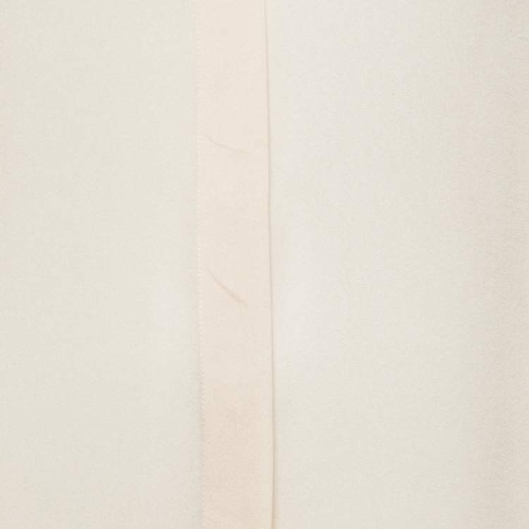 Pre Owned Chloe Skin Pink Silk Chiffon Button Front Blouse M