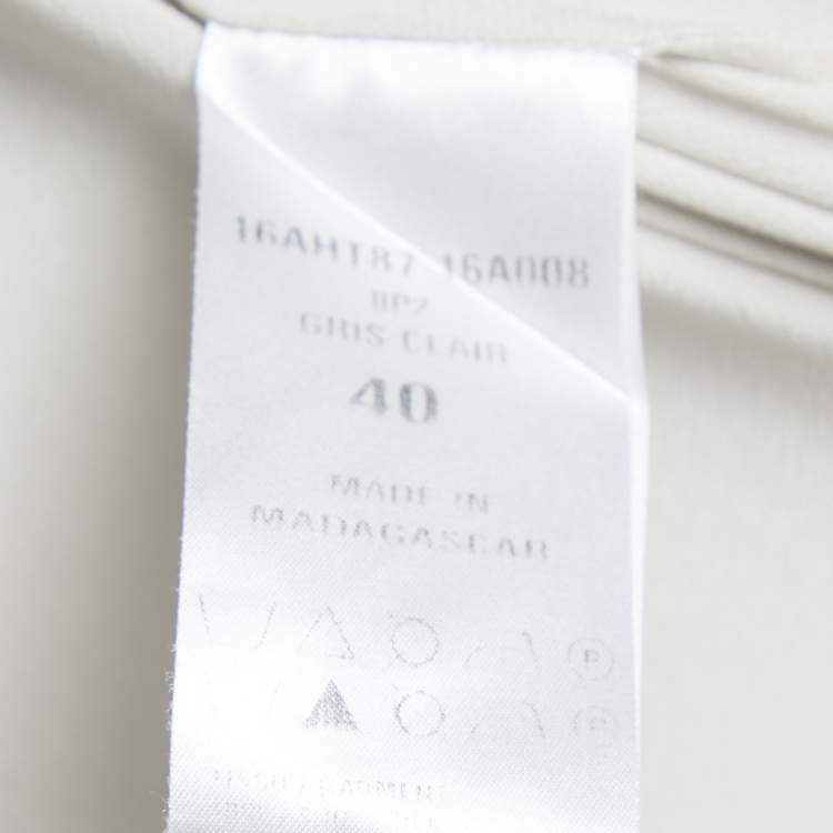 Pre Owned Chloe Grey Silk Button Front Shirt M