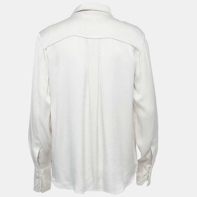 Pre Owned Chloe Grey Silk Button Front Shirt M