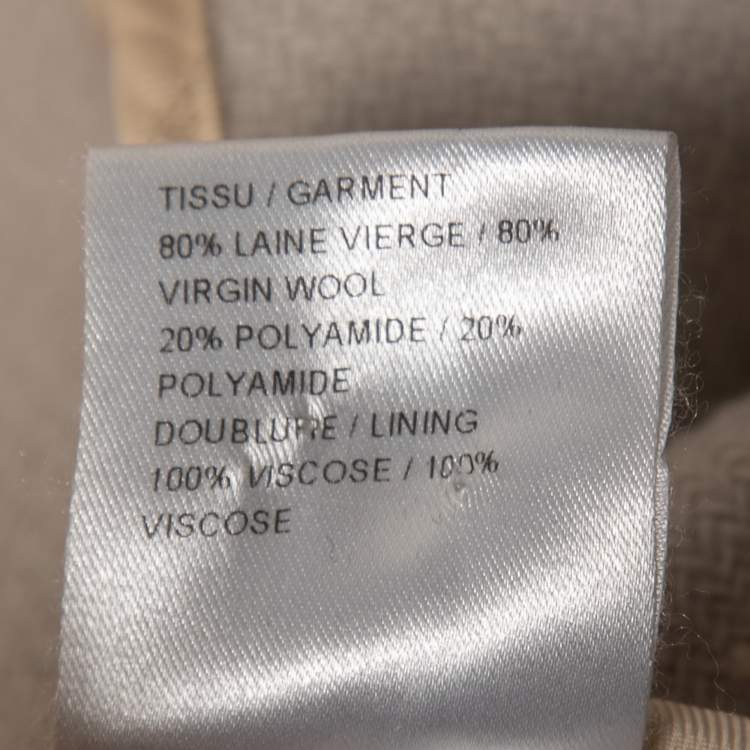 Pre Owned Chloe Light Grey Wool Coat M