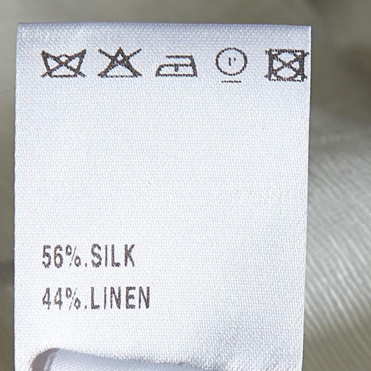 مملوكة مسبقًا Chloé Off-White Silk & Linen Top L