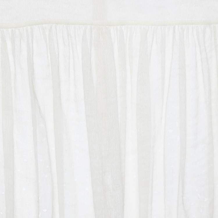 مملوكة مسبقًا Chloé Off-White Silk & Linen Top L