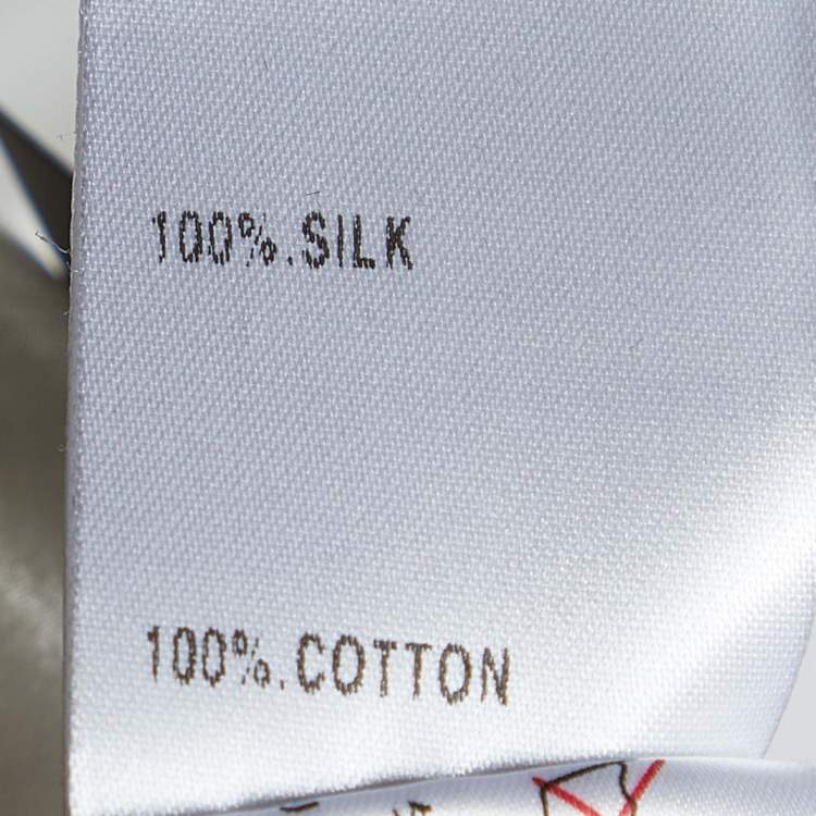 Pre Owned Chloe White Cotton Paneled Mini Dress L