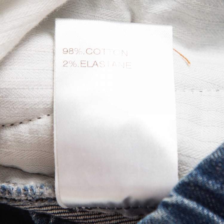 Pre Owned Chloe Blue Denim Elastic Waist Jeans S Waist 28"