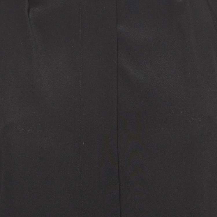 Pre Owned Chloe Black Crepe Silk Round Neck Shirt XS
