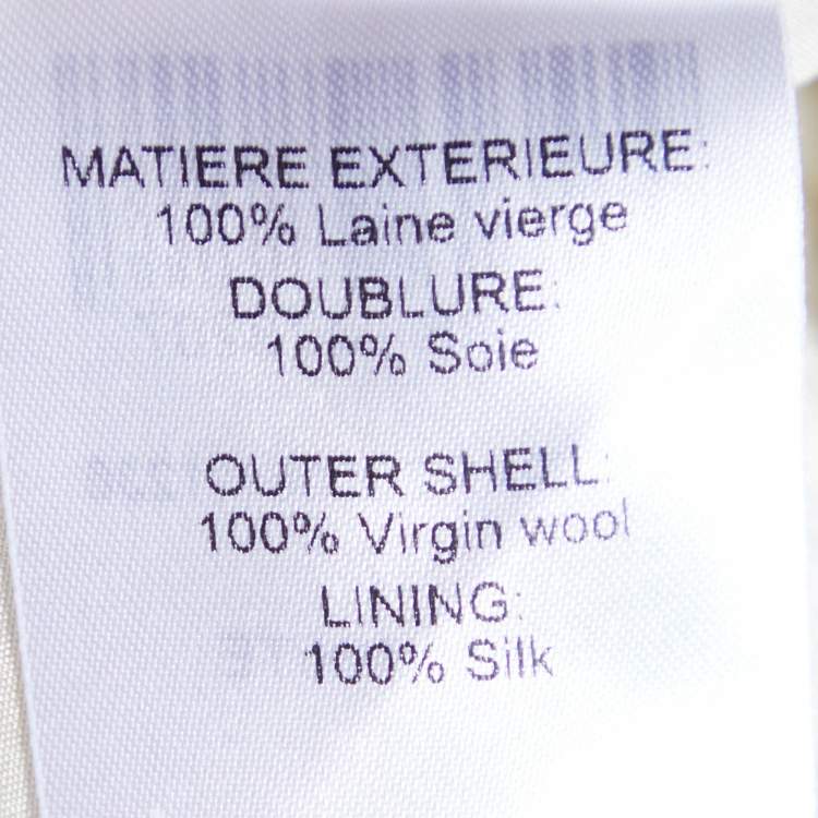 Pre Owned Chloé Cream Wool Off-Shoulder Long Dress S