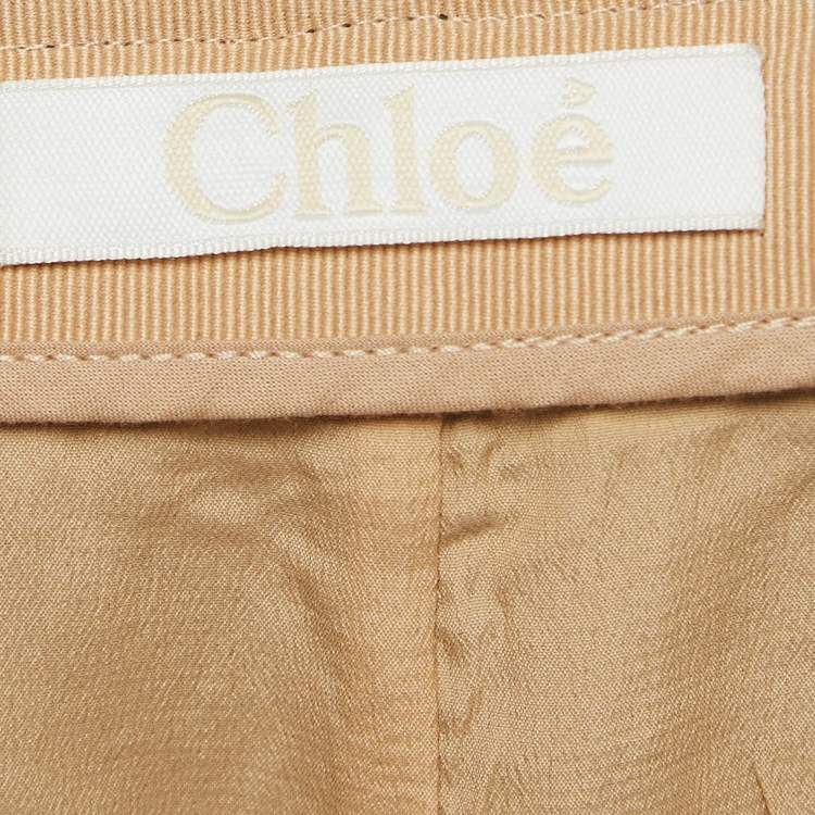 Pre Owned Chloe Black Wool Knit Button Detail Mini Skirt S