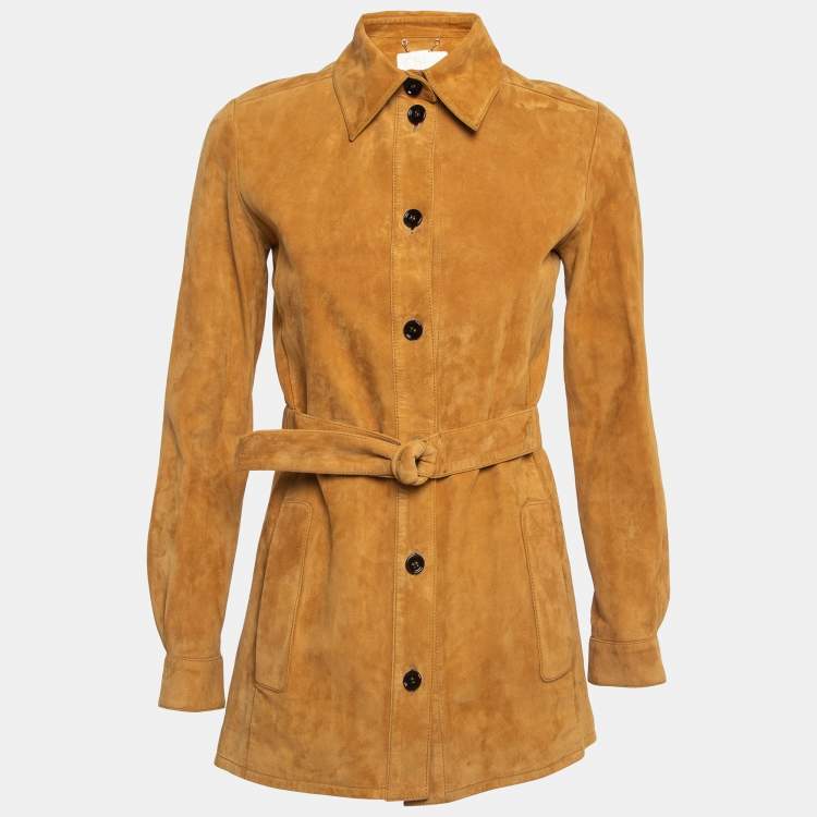 Pre Owned Chloe Brown Suede Belted Jacket S