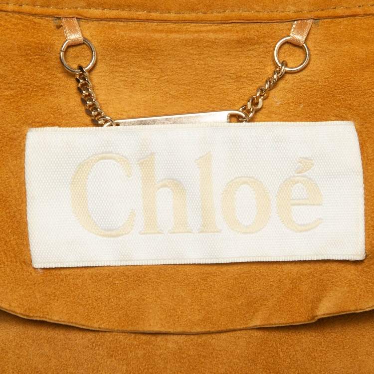 Pre Owned Chloe Brown Suede Belted Jacket S