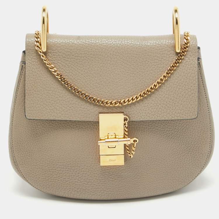 Pre Owned Chloe Beige Leather Medium Drew Shoulder Bag