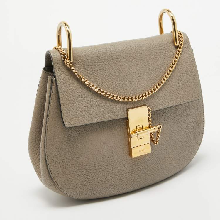 Pre Owned Chloe Beige Leather Medium Drew Shoulder Bag