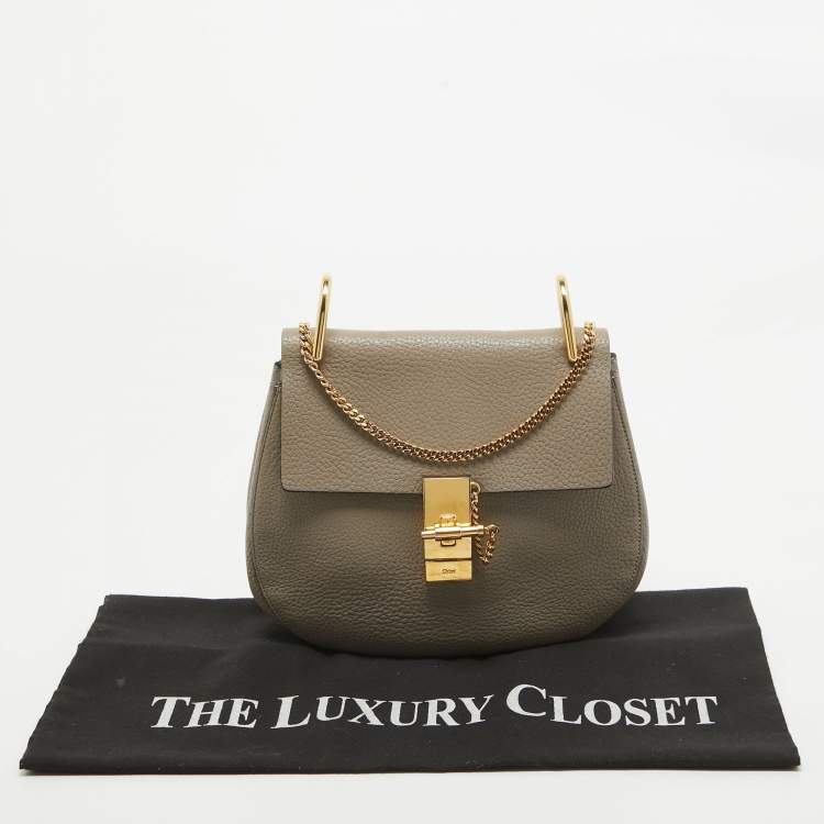 Pre Owned Chloe Beige Leather Medium Drew Shoulder Bag