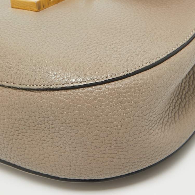 Pre Owned Chloe Beige Leather Medium Drew Shoulder Bag