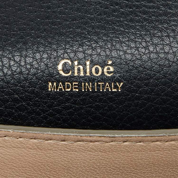 Pre Owned Chloe Tri Color Leather Mini Clare Crossbody Bag