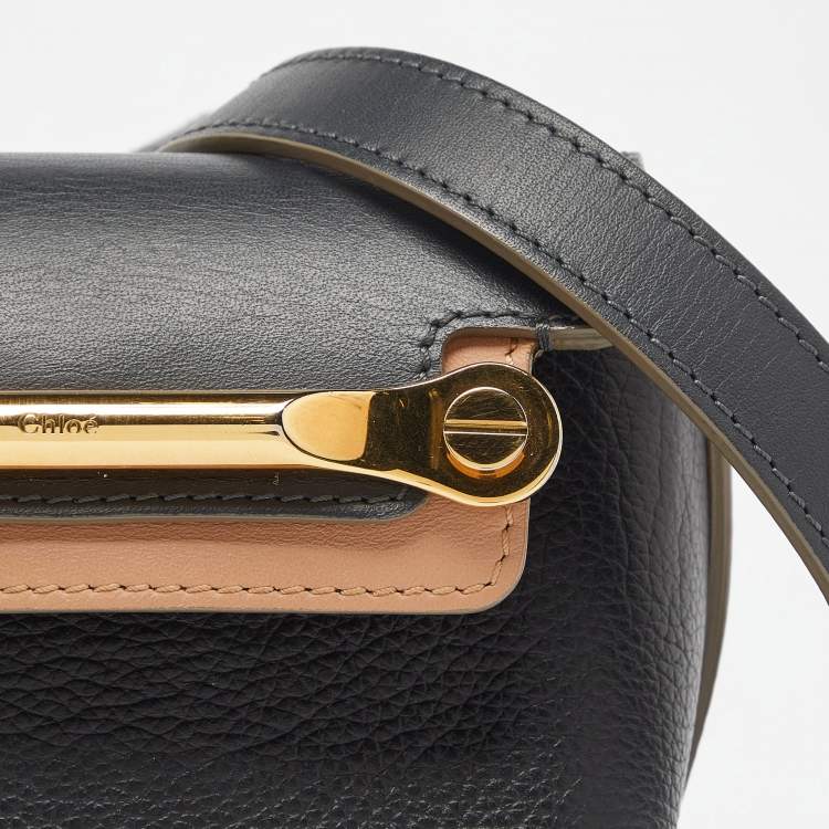 Pre Owned Chloe Tri Color Leather Mini Clare Crossbody Bag