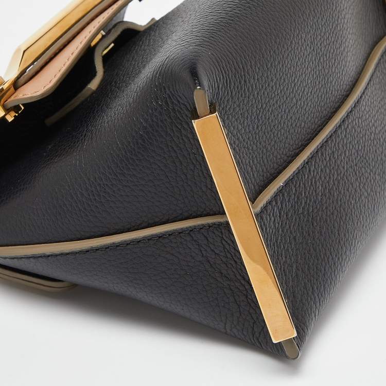 Pre Owned Chloe Tri Color Leather Mini Clare Crossbody Bag