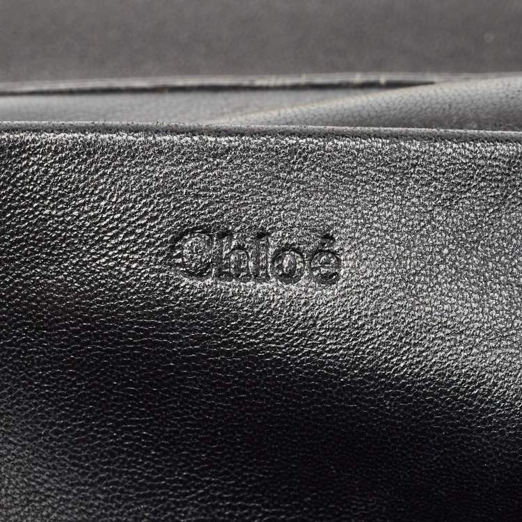 Pre Owned Chloe Navy Blue Leather Medium Elsie Shoulder Bag