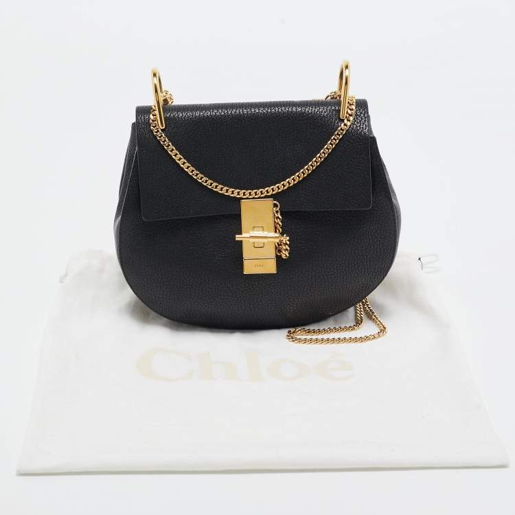 Pre Owned Chloe Black Leather Medium Drew Shoulder Bag