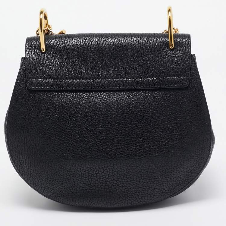 Pre Owned Chloe Black Leather Medium Drew Shoulder Bag