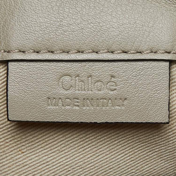 Pre Owned Chloe Beige Leather and Suede Mini Faye Daye Backpack