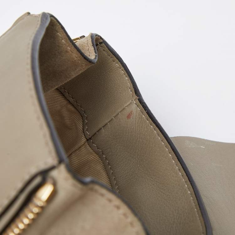 Pre Owned Chloe Beige Leather and Suede Mini Faye Daye Backpack