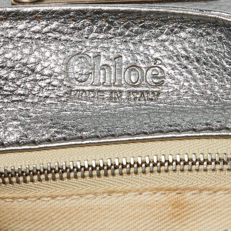 Pre Owned Chloe Silver Leather Paddington Satchel