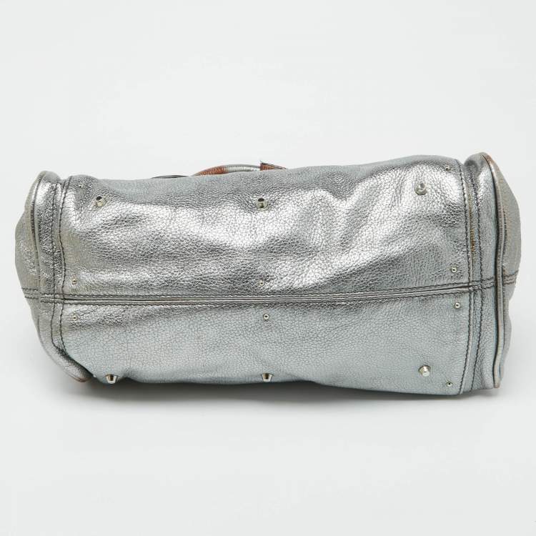 Pre Owned Chloe Silver Leather Paddington Satchel