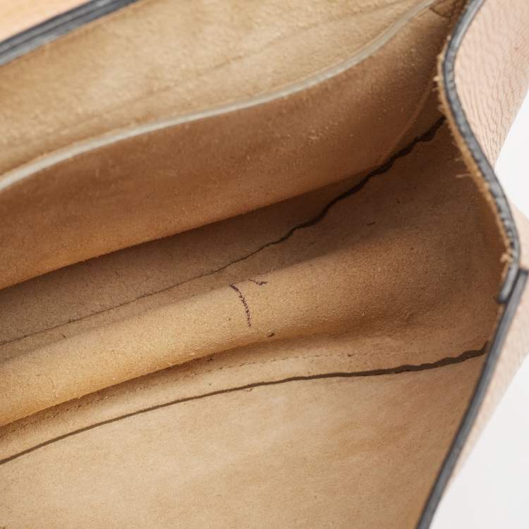 Pre Owned Chloe Beige/Mustard Leather Medium Drew Shoulder Bag