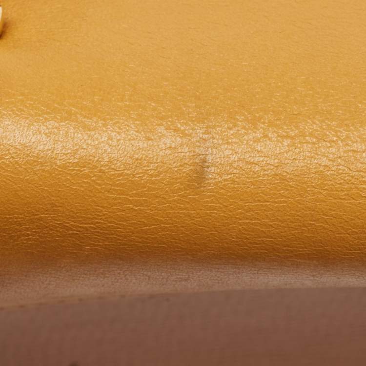 Pre Owned Chloe Beige/Mustard Leather Medium Drew Shoulder Bag