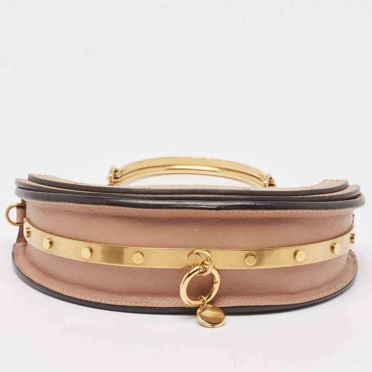 مملوكة مسبقًا Chloe Beige Leather Nile Minaudiere Crossbody Bag