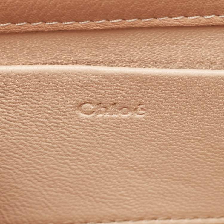 مملوكة مسبقًا Chloe Beige Leather Nile Minaudiere Crossbody Bag