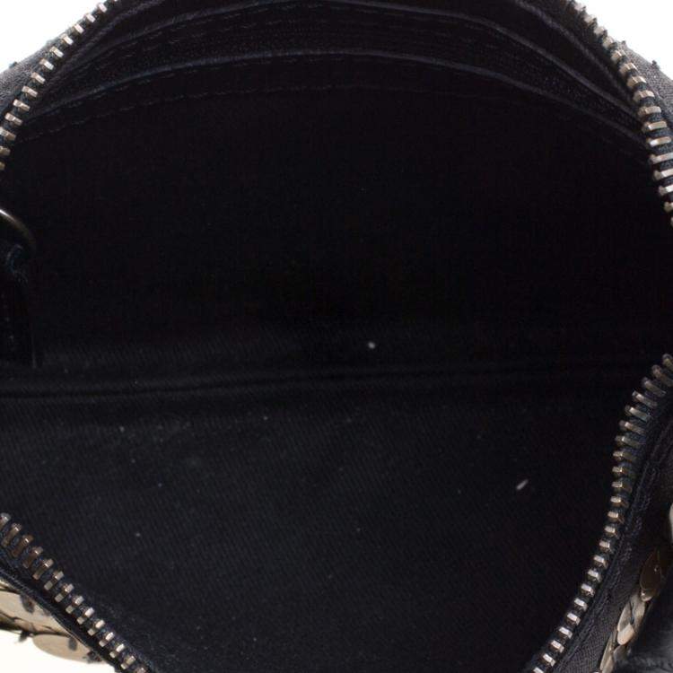 Pre Owned Chloe Black and Metallic Sequin Embellished Shoulder Bag