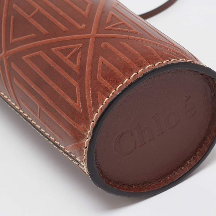 Pre Owned Chloe Brown Leather Fredy Bottle Bag