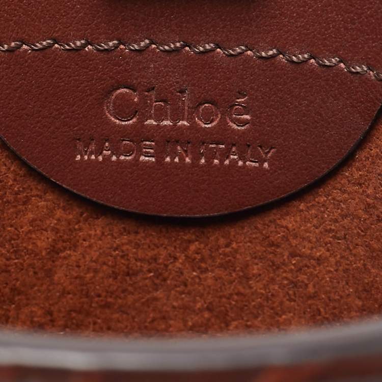 Pre Owned Chloe Brown Leather Fredy Bottle Bag