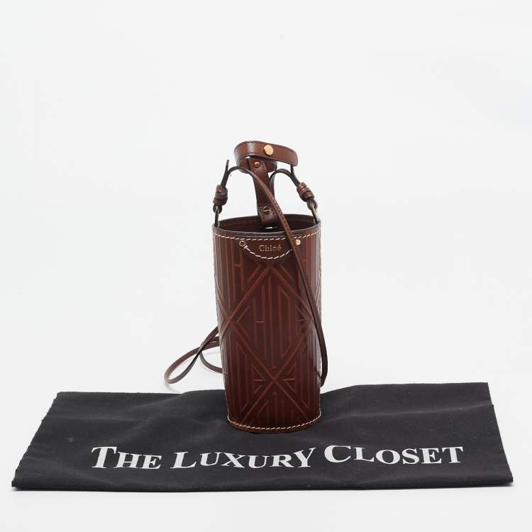 Pre Owned Chloe Brown Leather Fredy Bottle Bag