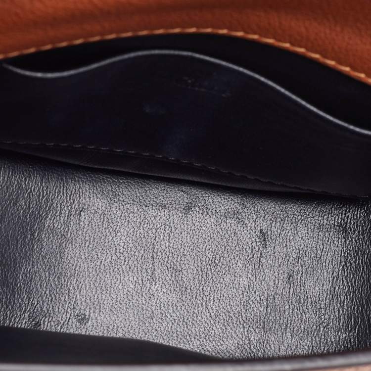 Pre Owned Chloe Tan Leather Small Nile Bracelet Minaudiere Bag