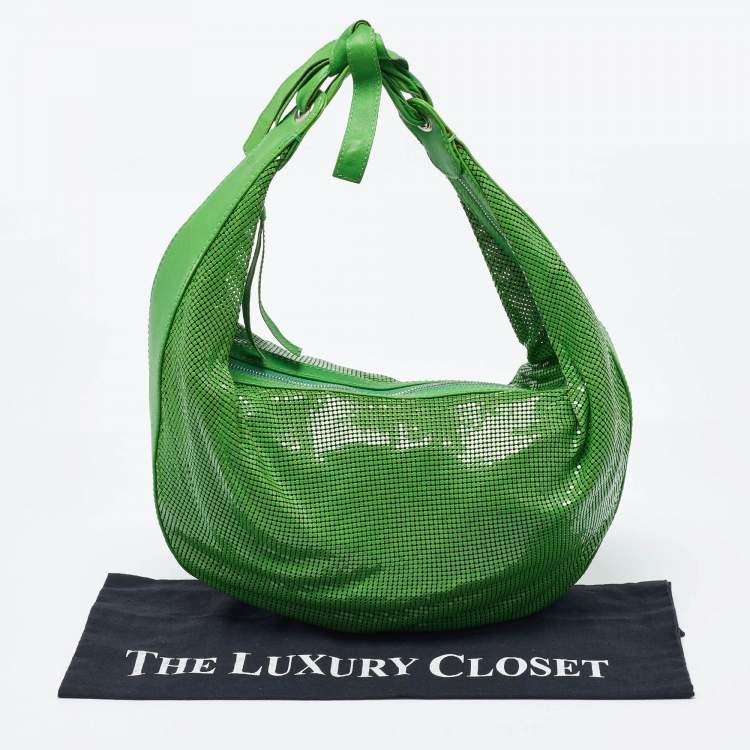 Pre Owned Chloe Green Metal Mesh and Leather Chainmail Hobo