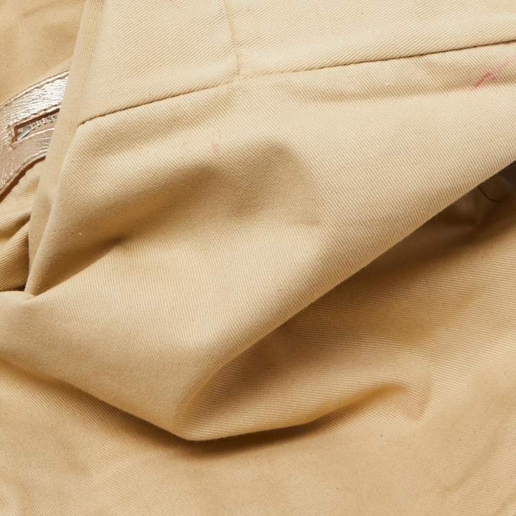 Pre Owned Chloe Gold Leather Front Pocket Satchel