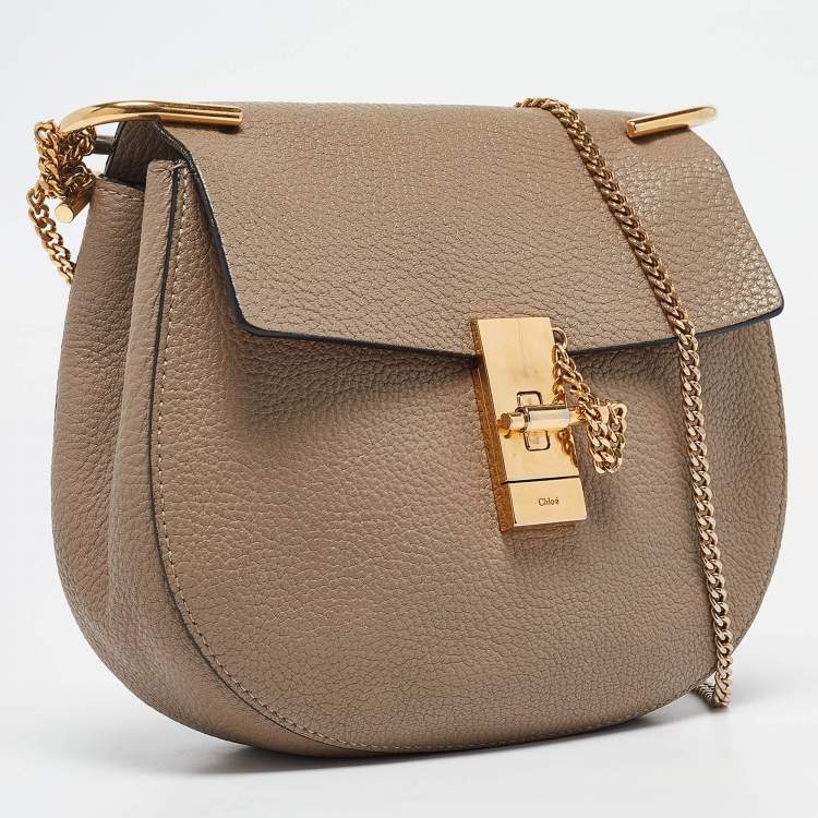 Pre Owned Chloe Beige Leather Medium Drew Shoulder Bag