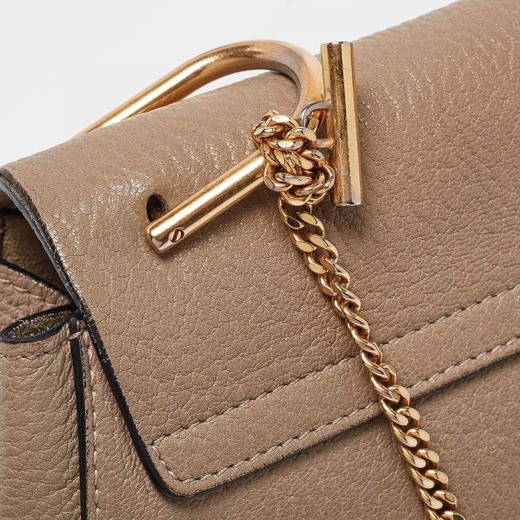 Pre Owned Chloe Beige Leather Medium Drew Shoulder Bag