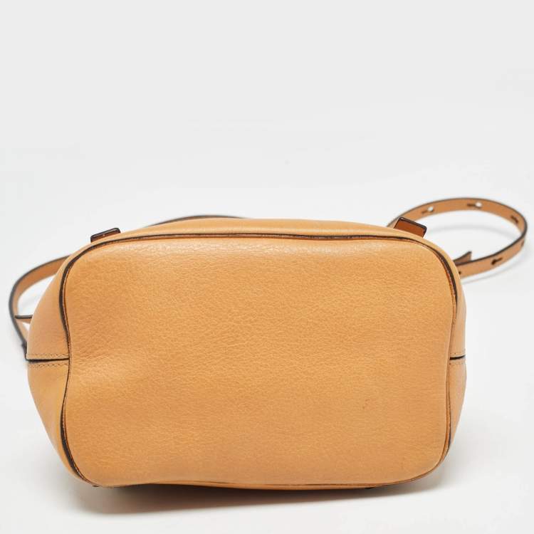 Pre Owned Chloe Tan Leather and Suede Mini Faye Daye Backpack