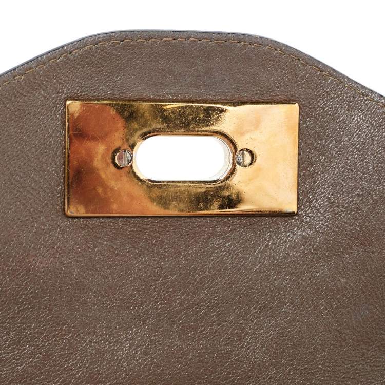 Pre Owned Chloe Gold Python Small Sally Shoulder Bag