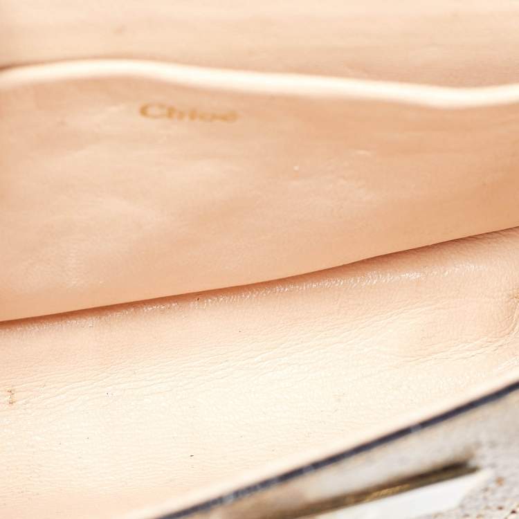 Pre Owned Chloe Gold Python Small Sally Shoulder Bag