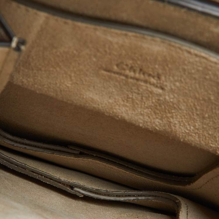 Pre Owned Chloe Gold/Beige Leather Mini Faye Crossbody Bag