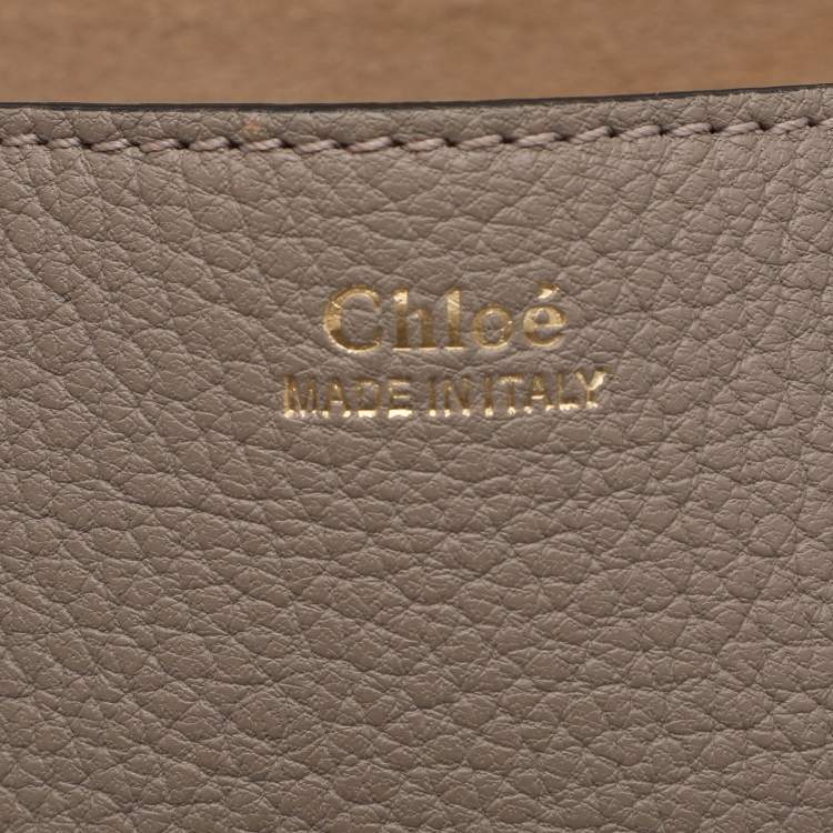 Pre Owned Chloe Grey Leather Medium Drew Shoulder Bag